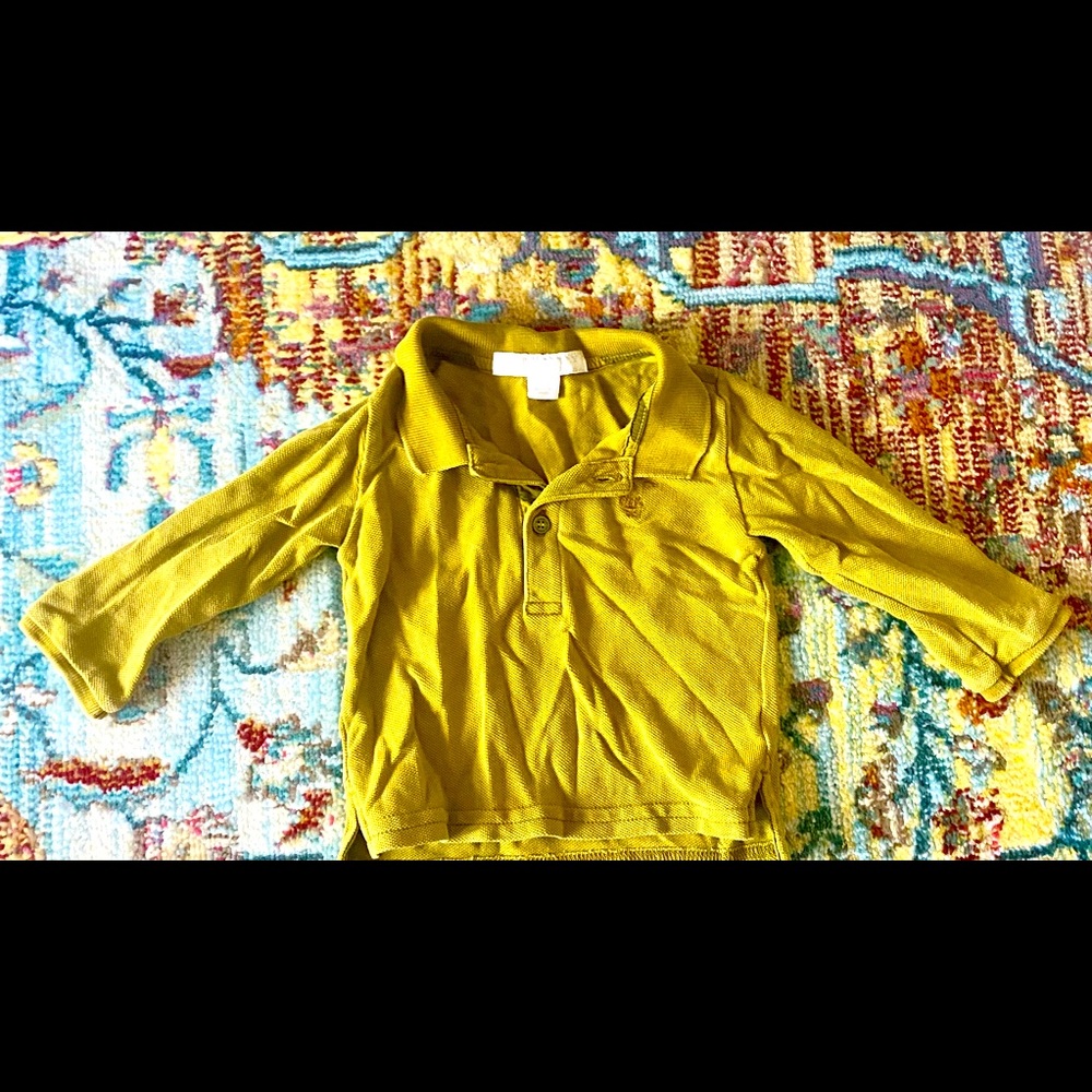 Burberry long sleeve polo shirt!